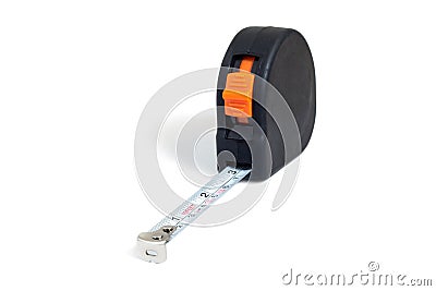 Close-up of a self-retracting tape measure Stock Photo
