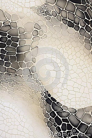 Close-up semi abstract vertical texture, structure under a microscope, black and beige tones Stock Photo