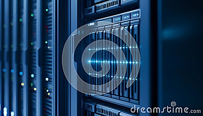 Advanced Cloud Computing and Machine Learning Concept Stock Photo