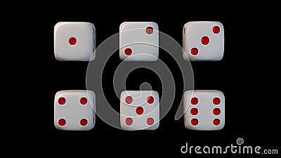 Close up set of casino dice Stock Photo