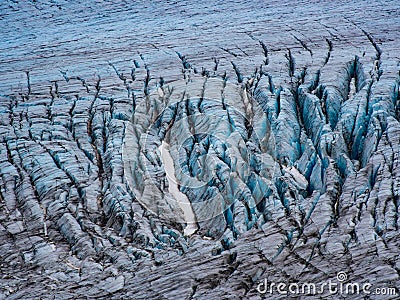 Glacier Crevice Close Up Detail Stock Photo
