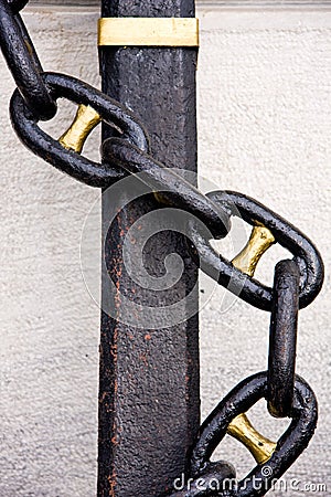 Close up Ship Anchor Stock Photo