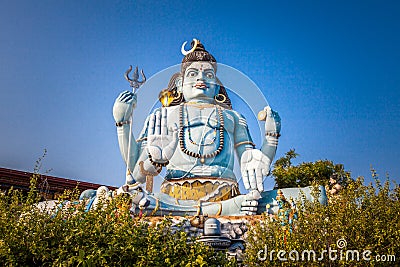 Close up of Shiva God statue at Hindu Koneswaram temple in Trincomalee, Sri Lanka Stock Photo
