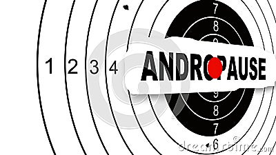 Shooting target with word andropause Stock Photo