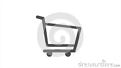 Shopping Cart in Movement Animated Icon Isolated on White. 4K Motion Stock  Video - Video of blur, commerce: 218071087