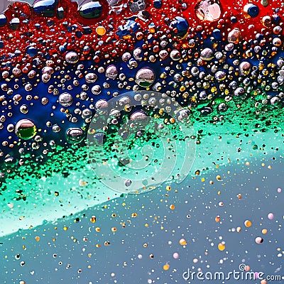 A close-up shot of a bubbling lava lamp, creating a mesmerizing play of colors and textures3, Generative AI Stock Photo