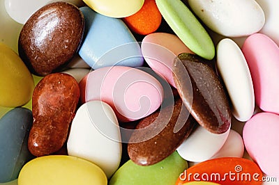 Close-up shot of colorful candies Stock Photo