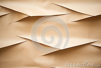 Crumpled Vintage Yellow Paper Texture Background for Advertising Stock Photo