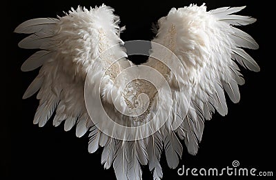 Angel Wings of Heavenly Grace (AI Generated) Stock Photo
