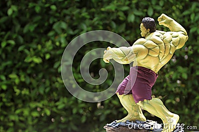 Close up shot of Hulk in AVENGERS superheros figure in action Editorial Stock Photo