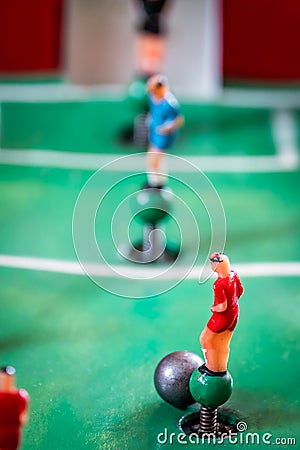 Football tabletop game figures Stock Photo