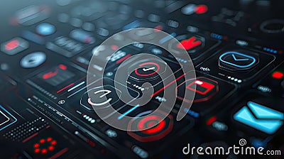 Encrypted Messaging App Interface Closeup Stock Photo