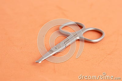 Close up shot special nail scissors for baby Stock Photo