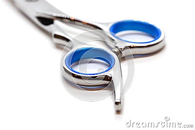Close up shot of traditional hair cut scissors Stock Photo