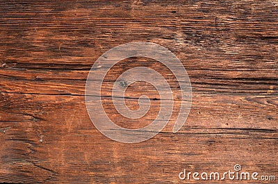Rough grainy texture old weathered brown wood beam. Natural material background. Stock Photo