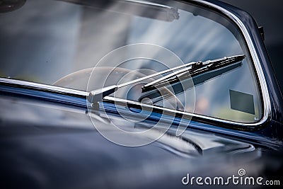 Vintage bus windscreen wipers Stock Photo