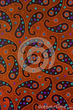 Paisley printed printed paper. Stock Photo