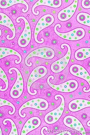 Bright mauve paisley pattern paper. Stock Photo