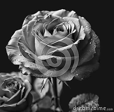 close up of a single rose in full bloom Stock Photo