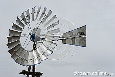 Silver windmill in Lubbock in Texas Editorial Stock Photo