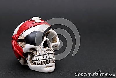 Close up of Skeleton pirate Stock Photo