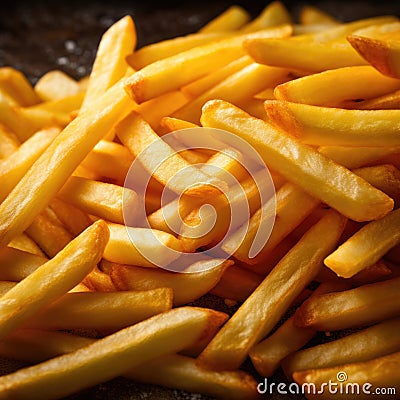 Close up of slice fries chips Stock Photo