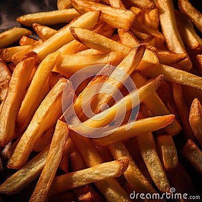 Close up of slice fries chips Stock Photo