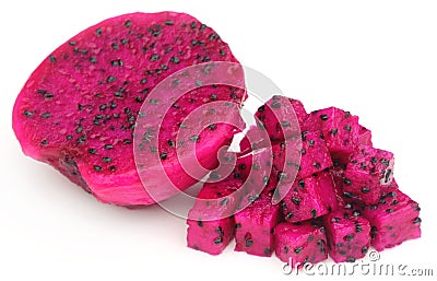 Close up of sliced dragon fruit Stock Photo