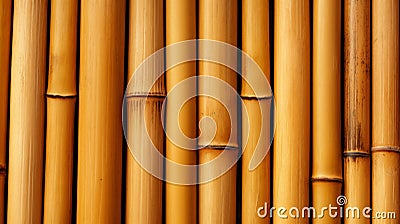 Small bamboo wood texture, arranged as a background close-up, AI Generated Stock Photo