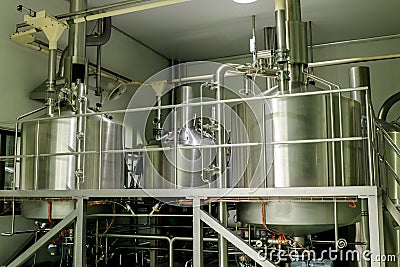 Close up Small beer boiler Stock Photo