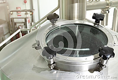 Close up Small beer boiler Stock Photo