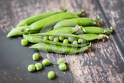 Close up of a small pile of English pea Stock Photo