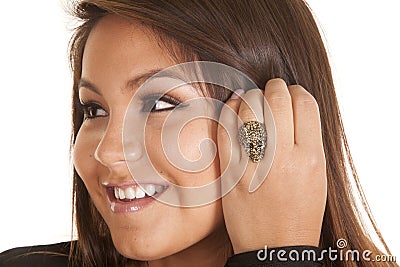 Close up smile ring skull Stock Photo