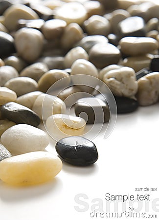 Close up of smooth pebbles Stock Photo