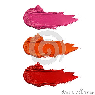 Close up of a smudged lipstick Stock Photo