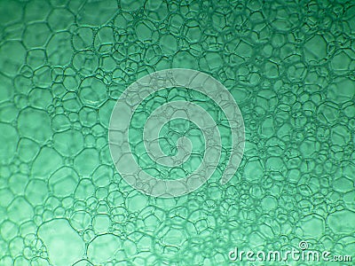 Close up of soap bubbles look like scienctific image of cell and cell membrane Stock Photo