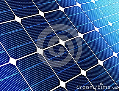 Close up solar cell battery Stock Photo