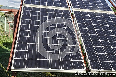 Close-up Of Solar Panel Stock Photo