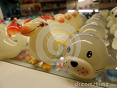 Close up of some souvenir selling in National Museum of Marine Biology & Aquarium Editorial Stock Photo