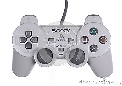 A Close-Up of the Sony Playstation Video Game Controller Editorial Stock Photo