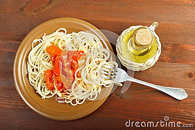 Close up spaghetti Stock Photo