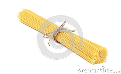 Close up of Spaghetti isolated. Stock Photo