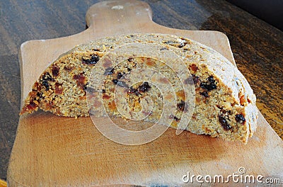 Close up on Spotted Dick Pudding Stock Photo