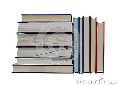 Close up of stack of colorful books Stock Photo