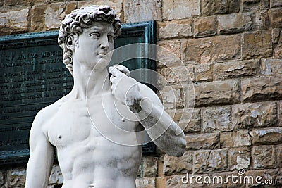 Michelangelo's sculpture of David in Florence, Italy Stock Photo