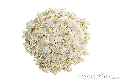 Close up steamed brown rice Stock Photo