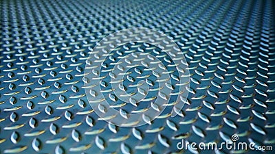 Close-up steel checkered plate for background and Texture. Stock Photo