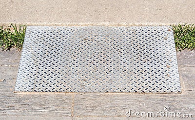 Close up steel ramp for supporting disability person. Stock Photo