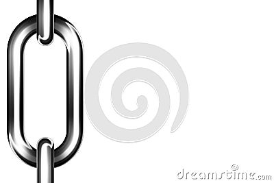 Close up of a strong chain with clipping path Stock Photo