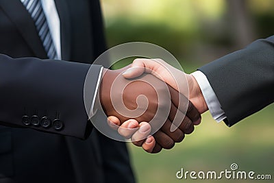 close-up of strong male handshake Stock Photo